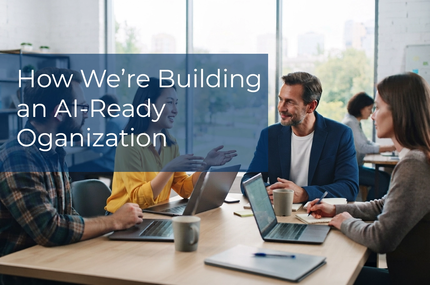 A pod of software and business professionals learn how to build an AI-ready organization through a week-long AI Accelerator.